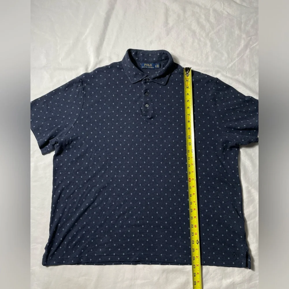 Polo Ralph Lauren Diamond Design Blue polo shirt men’s size XL